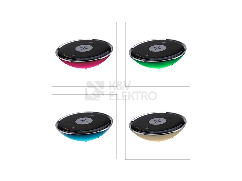Obrázek produktu Bezdrátová nabíječka PANLUX CHARGER RGBW s LED přisvícením PN15100001 1