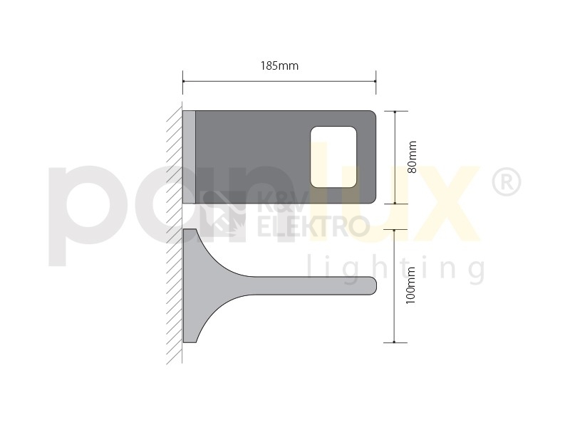Obrázek produktu Venkovní nástěnné LED svítidlo OLBIA N šedá Panlux PN42300001 2
