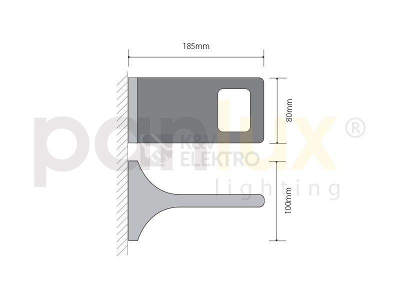 Obrázek produktu Venkovní nástěnné LED svítidlo OLBIA N šedá Panlux PN42300001 2
