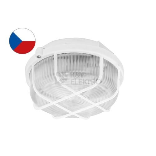 Svítidlo Panlux KRUH SKP-M-100/B 100W E27 bílá IP44 matné sklo