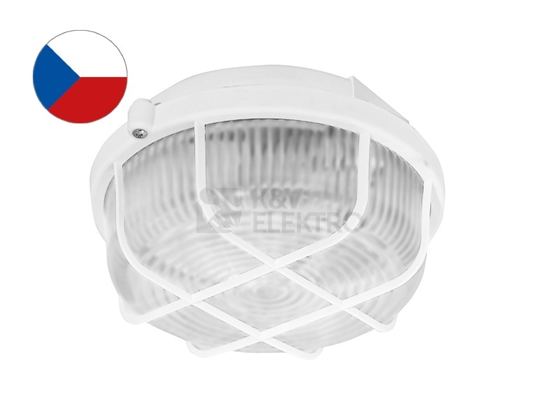 Obrázek produktu Svítidlo Panlux KRUH SKP-M-100/B 100W E27 bílá IP44 matné sklo 0