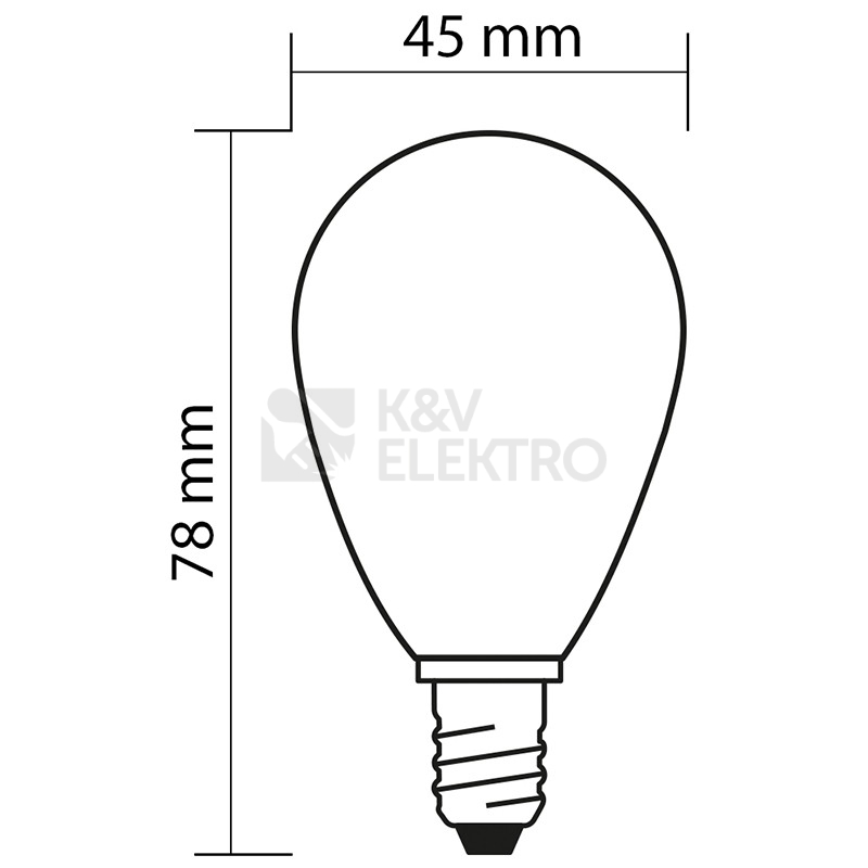 Obrázek produktu LED žárovka E14 McLED 4W (40W) teplá bílá (2700K) ML-324.014.94.0 4