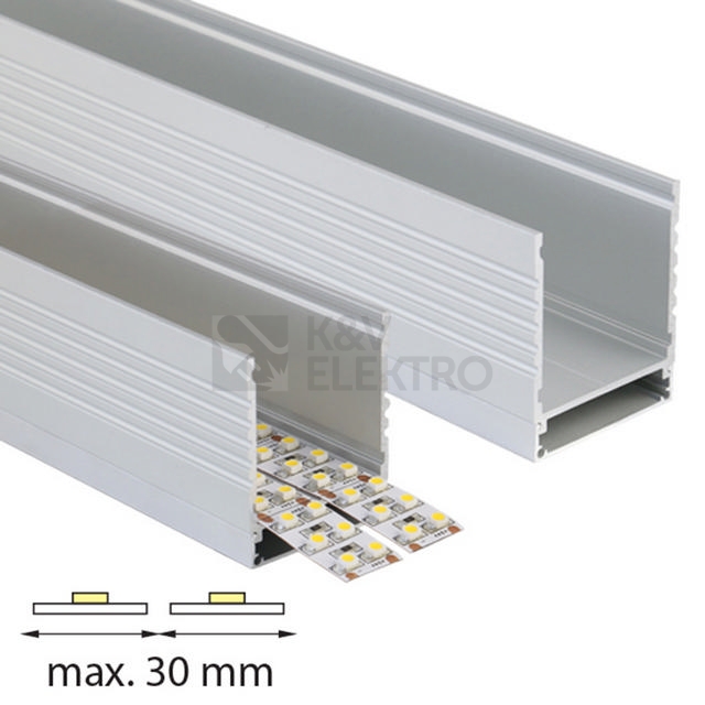 Obrázek produktu Přisazený hliníkový profil McLED PC 35x43mm s mléčným difuzorem 2m ML-761.001.07.2 3