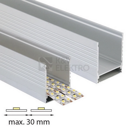 Obrázek produktu Přisazený hliníkový profil McLED PC 35x43mm s mléčným difuzorem 2m ML-761.001.07.2 1