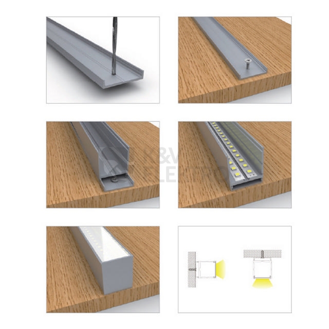 Obrázek produktu Přisazený hliníkový profil McLED PC 35x43mm s mléčným difuzorem 2m ML-761.001.07.2 4