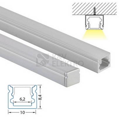 Obrázek produktu Přisazený hliníkový profil McLED PT 10x8mm s matným difuzorem 2m ML-761.002.07.2 4