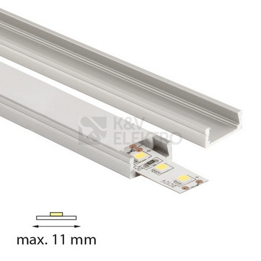 Obrázek produktu Přisazený hliníkový profil McLED PG 15x7mm s čirým difuzorem 2m ML-761.003.02.2 2