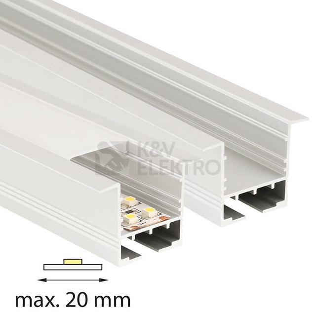 Obrázek produktu Vestavný hliníkový profil McLED AD 35x25mm s mléčným difuzorem 2m ML-761.005.07.2 2