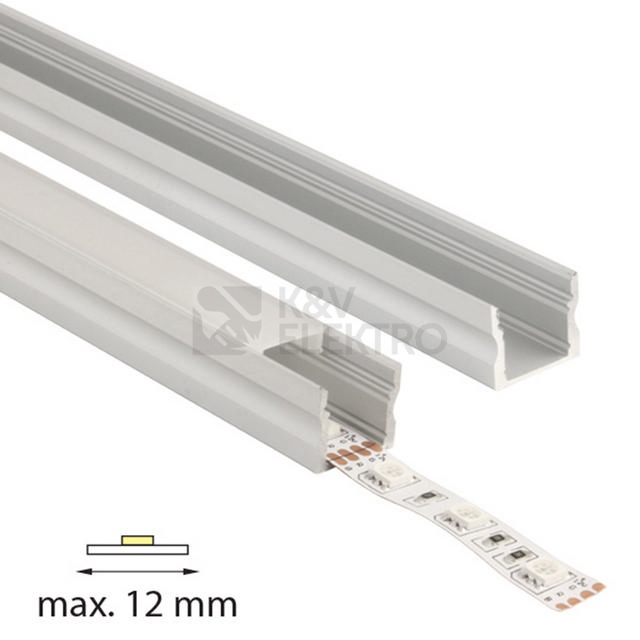 Obrázek produktu Přisazený hliníkový profil McLED PS 17x15mm s mléčným difuzorem 1m ML-761.005.43.1 1