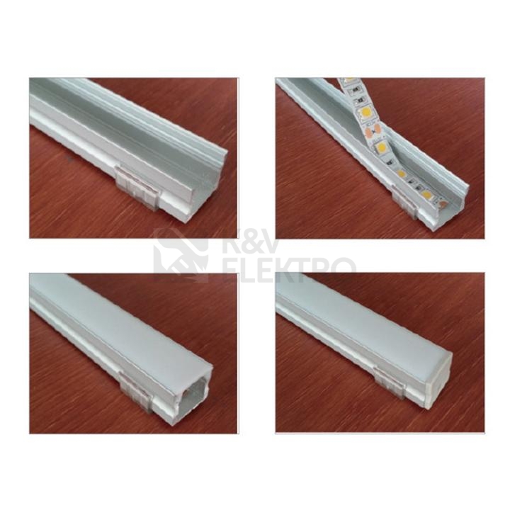 Obrázek produktu Přisazený hliníkový profil McLED PS 17x15mm s mléčným difuzorem 2m ML-761.005.43.2 6