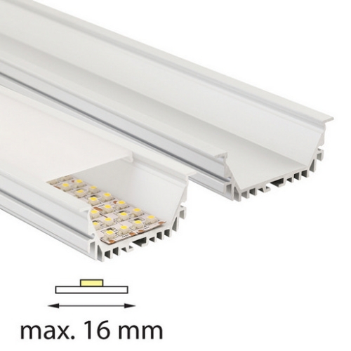 Vestavný hliníkový profil McLED AH 58x20mm s mléčným difuzorem 2m ML-761.006.07.2