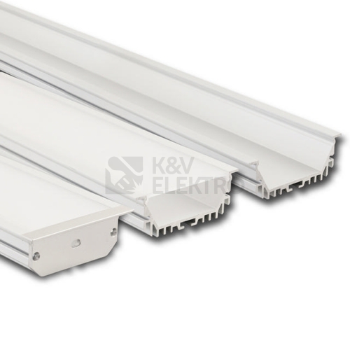 Vestavný hliníkový profil McLED AH 58x20mm s mléčným difuzorem 2m ML-761.006.07.2