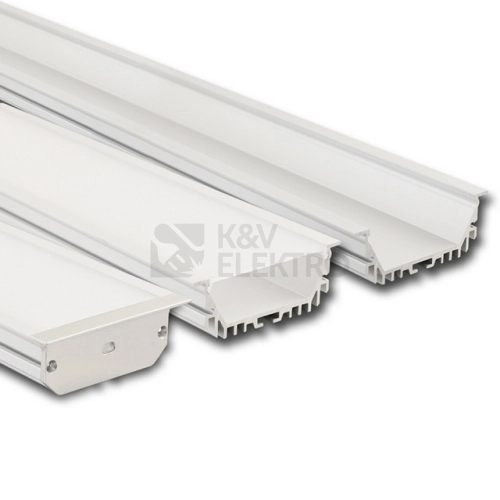 Vestavný hliníkový profil McLED AH 58x20mm s mléčným difuzorem 2m ML-761.006.07.2