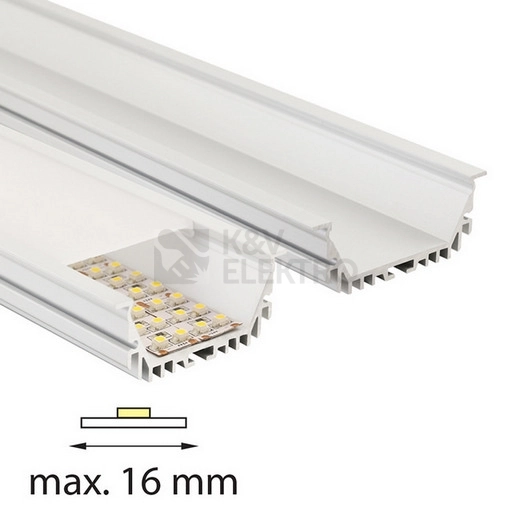 Obrázek produktu Vestavný hliníkový profil McLED AH 58x20mm s mléčným difuzorem 2m ML-761.006.07.2 3