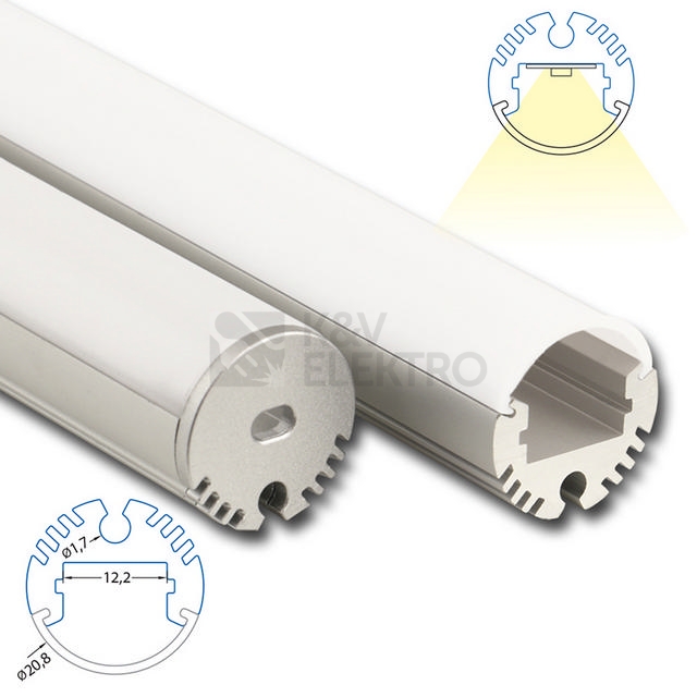 Obrázek produktu Závěsný hliníkový profil McLED ZX 21mm s mléčným difuzorem 2m ML-761.007.07.2 5