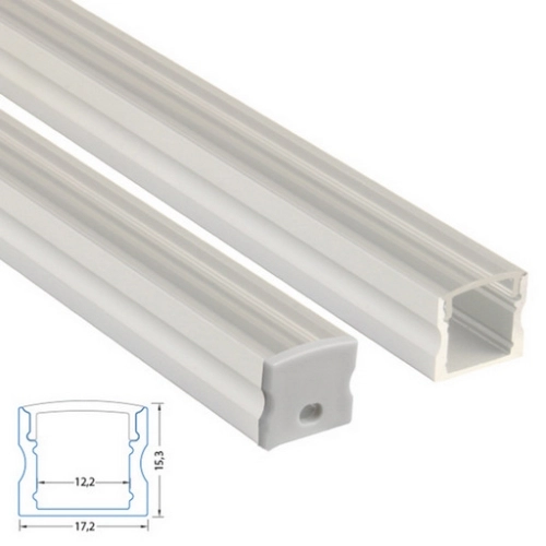 Přisazený hliníkový profil McLED PS 17x15mm s čirým difuzorem 2m ML-761.007.43.2 (obrázek 6)