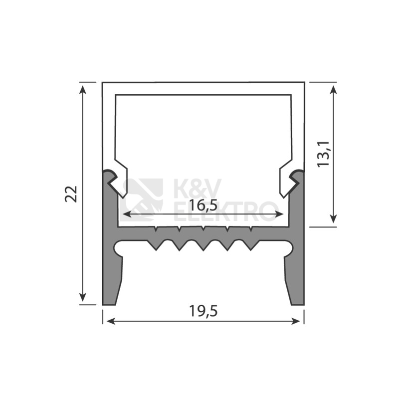 Obrázek produktu Přisazený hliníkový profil McLED PB se skrytými sponami s mléčným difuzorem 2m ML-761.009.02.2 5