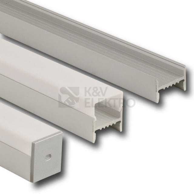 Obrázek produktu Přisazený hliníkový profil McLED PB se skrytými sponami s mléčným difuzorem 2m ML-761.009.02.2 7