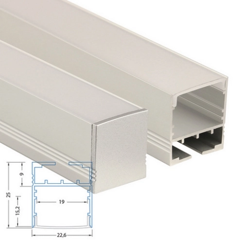 Závěsný hliníkový profil McLED ZN 23x25mm s matným difuzorem 2m ML-761.009.07.2 (obrázek 5)