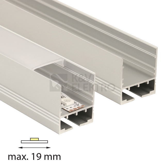 Obrázek produktu Závěsný hliníkový profil McLED ZN 23x25mm s matným difuzorem 2m ML-761.009.07.2 1