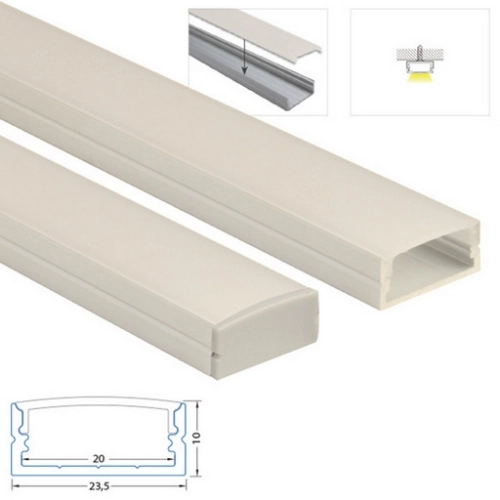 Přisazený hliníkový profil McLED PF 24x10mm s matným difuzorem 2m ML-761.009.43.2 (obrázek 6)