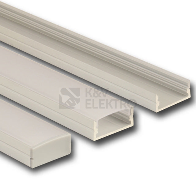 Obrázek produktu Přisazený hliníkový profil McLED PF 24x10mm s matným difuzorem 2m ML-761.009.43.2 5