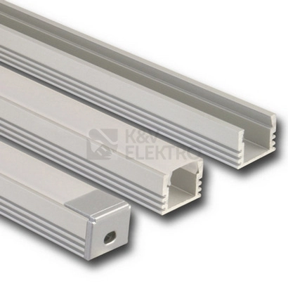 Obrázek produktu Přisazený hliníkový profil McLED PP 16x13mm s matným difuzorem 1m ML-761.013.02.1 0