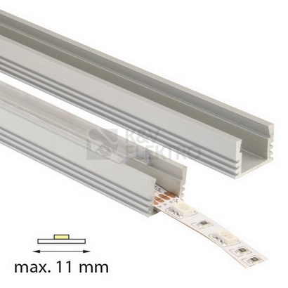 Obrázek produktu Přisazený hliníkový profil McLED PP 16x13mm s čirým difuzorem 2m ML-761.014.02.2 2