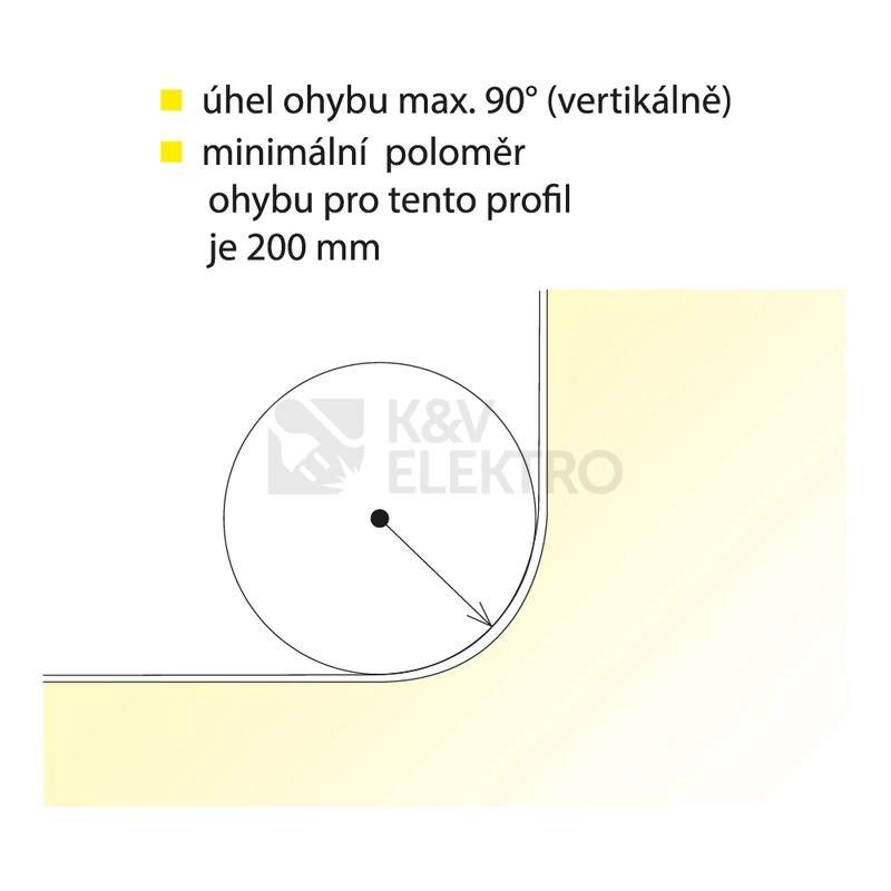 Obrázek produktu Speciální hliníkový profil McLED SF ohebný s mléčným difuzorem 2m ML-761.015.07.2 2