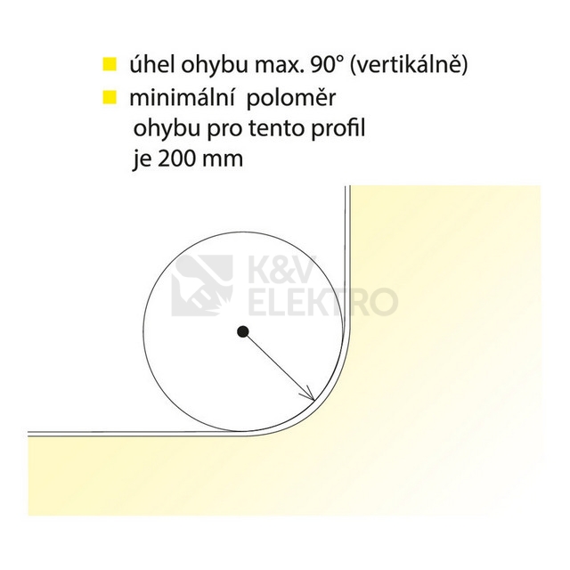 Obrázek produktu Speciální hliníkový profil McLED SF ohebný s mléčným difuzorem 2m ML-761.015.07.2 5