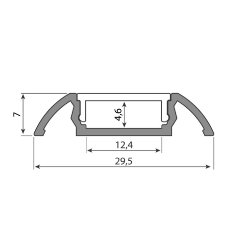 Přisazený hliníkový profil McLED PX 30x7mm s matným difuzorem 2m ML-761.016.02.2 (obrázek 5)
