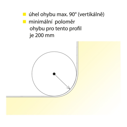 Speciální hliníkový profil McLED SF ohebný s matným difuzorem 2m ML-761.016.07.2