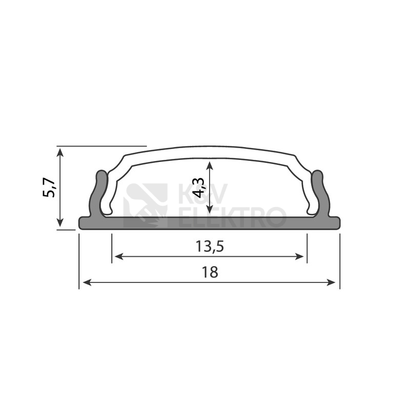 Obrázek produktu Speciální hliníkový profil McLED SF ohebný s matným difuzorem 2m ML-761.016.07.2 4