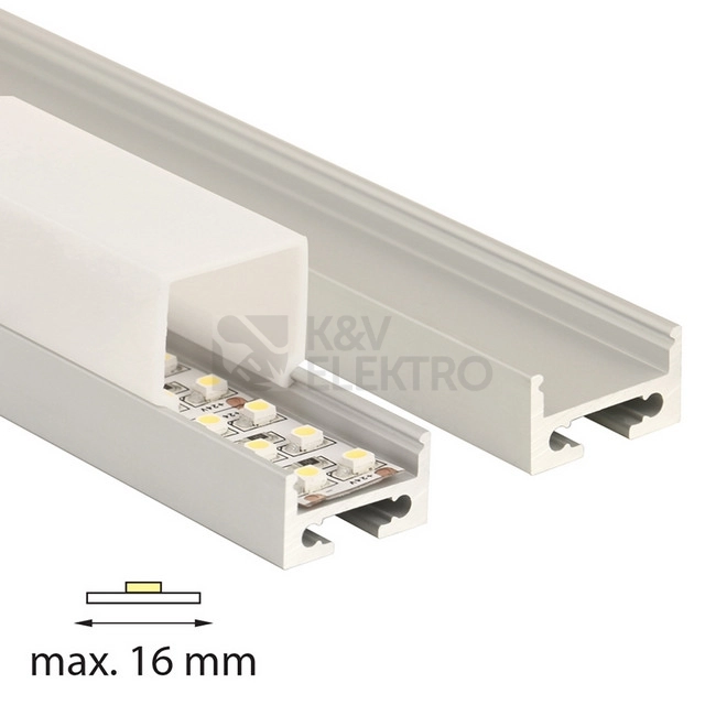 Obrázek produktu Závěsný hliníkový profil McLED ZR 20x27mm s mléčným difuzorem 2m ML-761.018.43.2 1