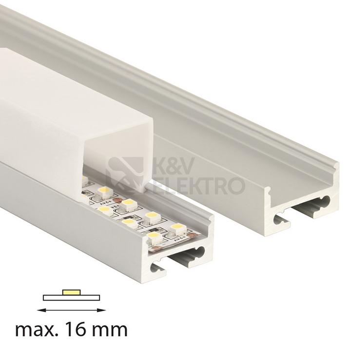 Obrázek produktu Závěsný hliníkový profil McLED ZR 20x27mm s mléčným difuzorem 2m ML-761.018.43.2 8