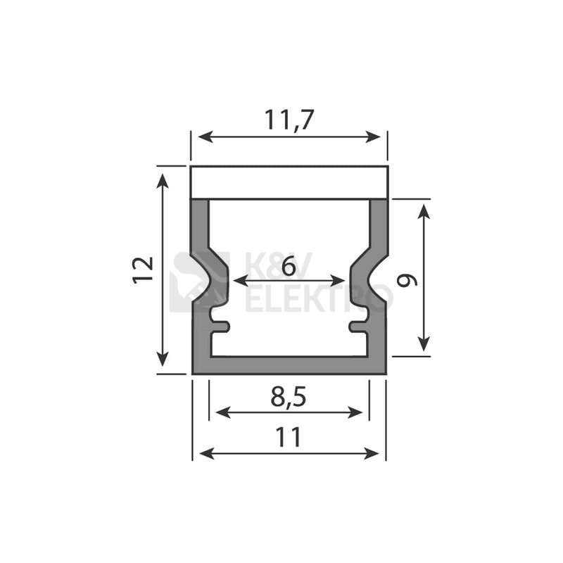 Obrázek produktu Speciální PMMA vlhkotěsný profil McLED SP s mléčným difuzorem 2m ML-761.023.43.2 5