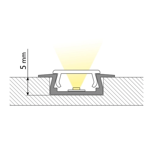 Vestavný hliníkový profil McLED VR 22x7mm s mléčným difuzorem 1m ML-761.024.02.1 (obrázek 8)