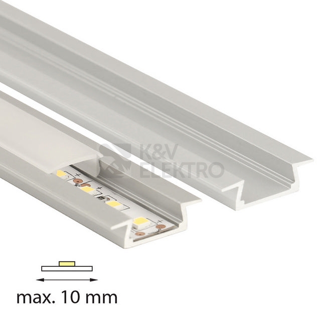 Obrázek produktu  Vestavný hliníkový profil McLED VR 22x7mm s mléčným difuzorem 2m ML-761.024.02.2 2