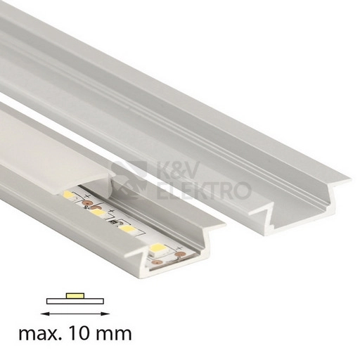 Obrázek produktu Vestavný hliníkový profil McLED VR 22x7mm s mléčným difuzorem 2m ML-761.024.02.2 1