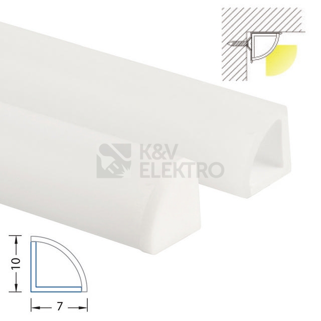 Obrázek produktu Speciální PMMA vlhkotěsný rohový profil McLED SC s mléčným difuzorem 2m ML-761.024.43.2 6