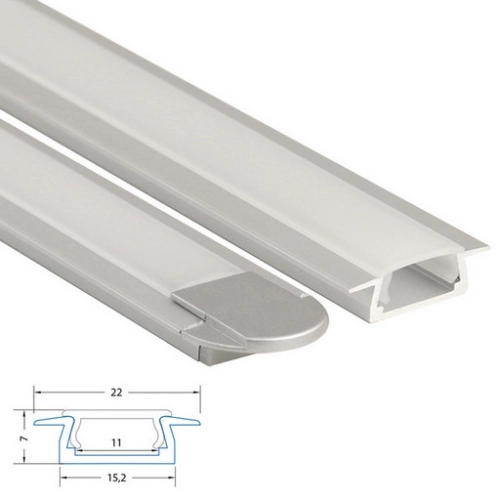 Vestavný hliníkový profil McLED VR 22x7mm s matným difuzorem 2m ML-761.025.02.2 (obrázek 2)