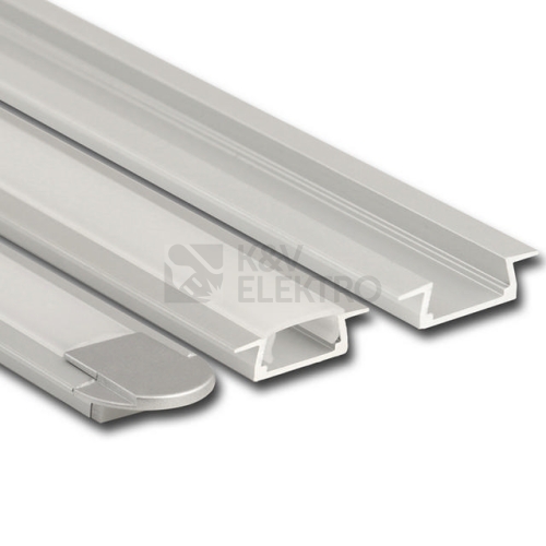 Vestavný hliníkový profil McLED VR 22x7mm s matným difuzorem 2m ML-761.025.02.2