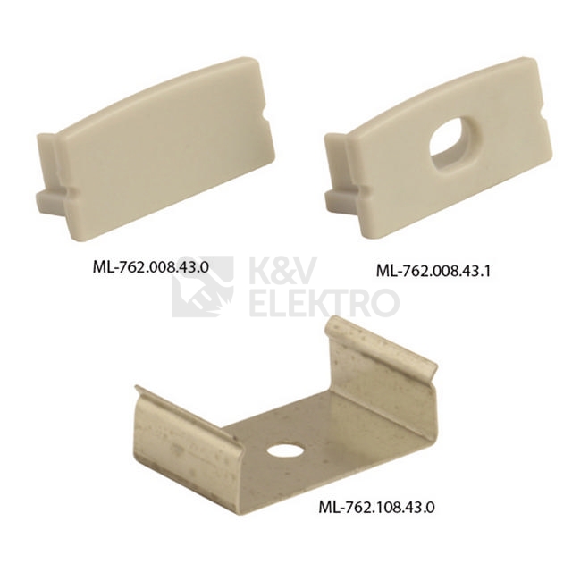 Obrázek produktu Přisazený hliníkový profil McLED PF 24x10mm s čirým difuzorem 1m ML-761.025.43.1 2