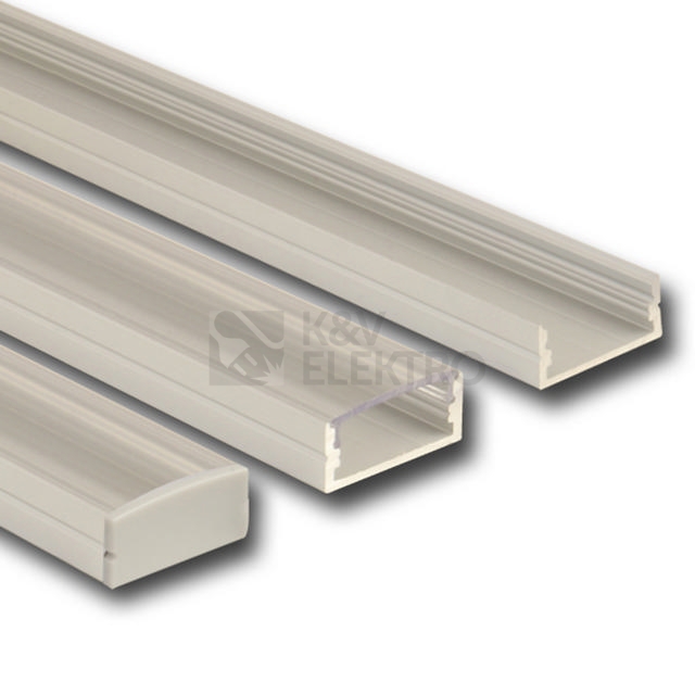 Obrázek produktu Přisazený hliníkový profil McLED PF 24x10mm s čirým difuzorem 1m ML-761.025.43.1 5
