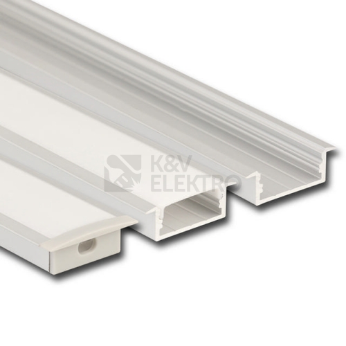 Vestavný hliníkový profil McLED VD 30x10mm s mléčným difuzorem 2m ML-761.026.43.2