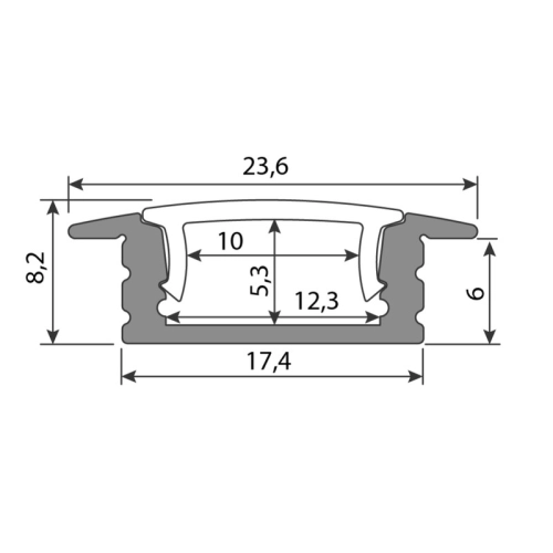 Vestavný hliníkový profil McLED VS 24x8mm s matným difuzorem 1m ML-761.028.02.1 (obrázek 6)