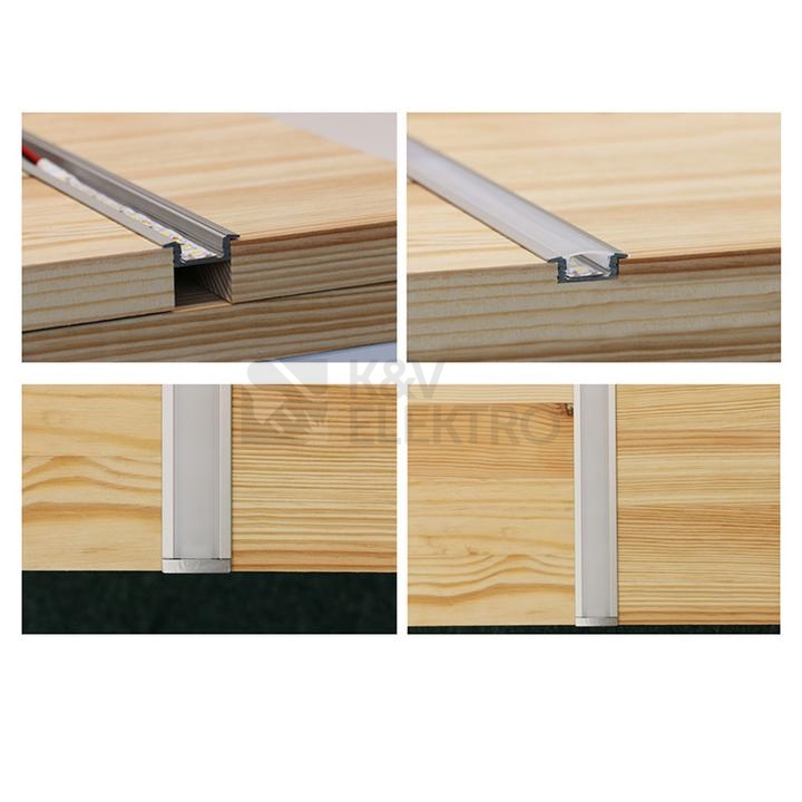 Obrázek produktu Vestavný hliníkový profil McLED VS 24x8mm s matným difuzorem 1m ML-761.028.02.1 7