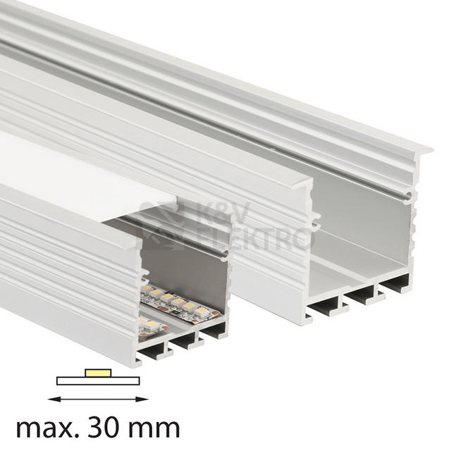 Obrázek produktu  Vestavný hliníkový profil McLED VX 44x35mm s mléčným difuzorem 2m ML-761.030.02.2 1