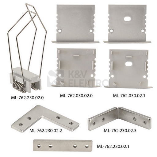 Obrázek produktu  Vestavný hliníkový profil McLED VX 44x35mm s mléčným difuzorem 2m ML-761.030.02.2 2