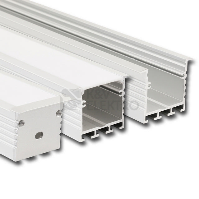 Obrázek produktu  Vestavný hliníkový profil McLED VX 44x35mm s mléčným difuzorem 2m ML-761.030.02.2 6